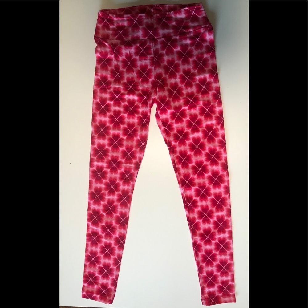 Lularoe LLR Valentine Leggings pattern hearts OS